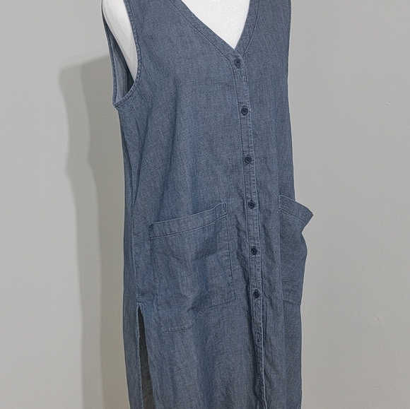 Eileen Fisher Organic Cotton Midi Dress  Women's Size Small - Picture 3 of 9